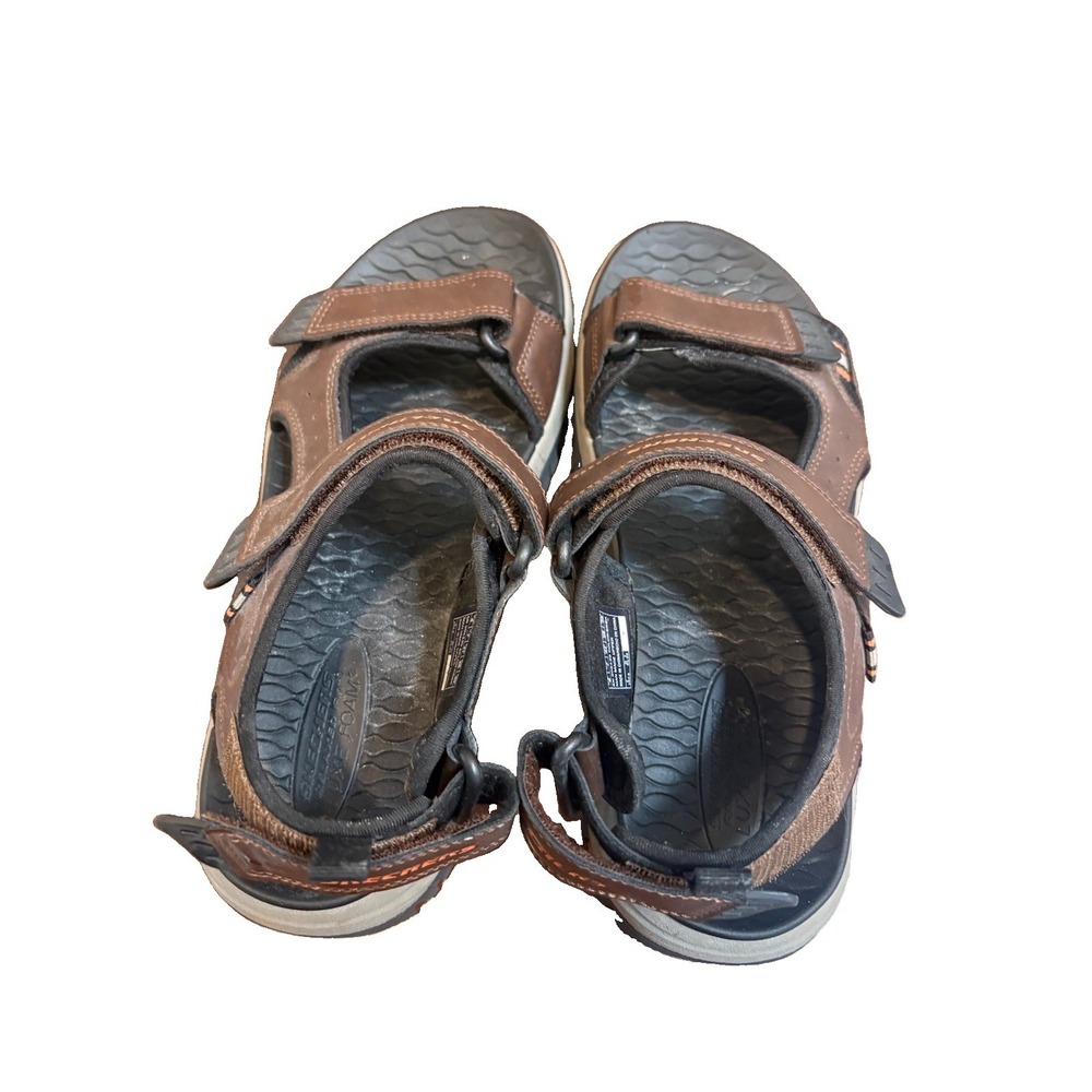 Skechers Prewitt Rigdon Men 8 Brown Black Strappy Trail Hiking Sandals 205139